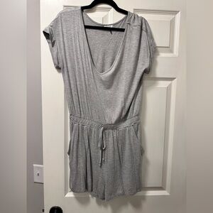Z Supply Gray Short Sleeve Romper